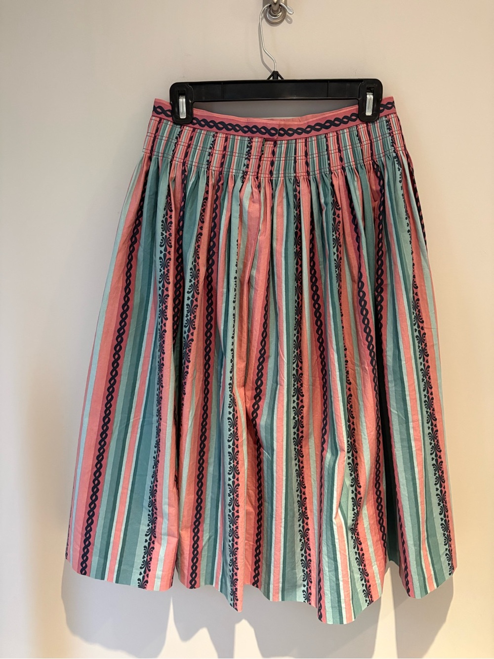 Colourful Striped Pleated Vintage Circle Skirt - Picture 2 of 4